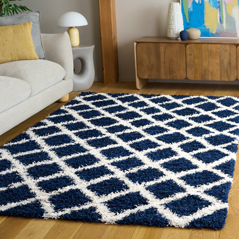 Albertha Sgd-Dallas Shag Performance Geometric Rug, Rectangle 5'1" x 7'6"