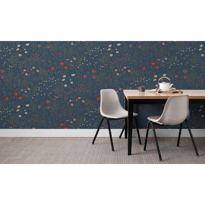 Alpine Garden Papier peint multicolore | Traditionnel / rouleau - 27 po x 30 pi