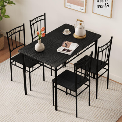 Ensemble de table de salle à manger rectangulaire avec 4 chaises