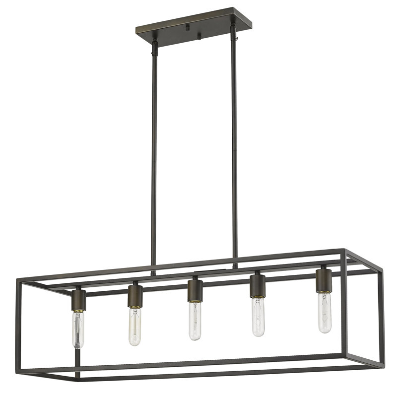 Seadrift 5 - Light Oil-Rubbed Bronze Kitchen Island Pendant