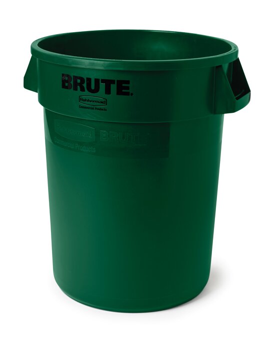 Rubbermaid Commercial Products BRUTE 32-Gallons Gray Plastic Trash