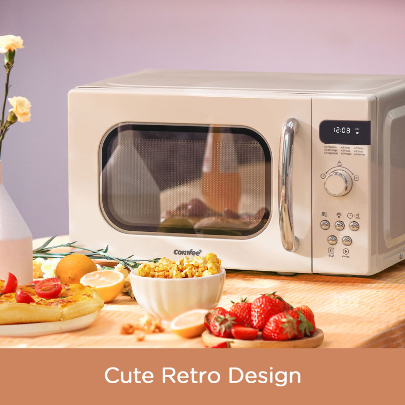 Comfee' 0.7 Cubic Feet 700 Watt Countertop Microwave, Cream