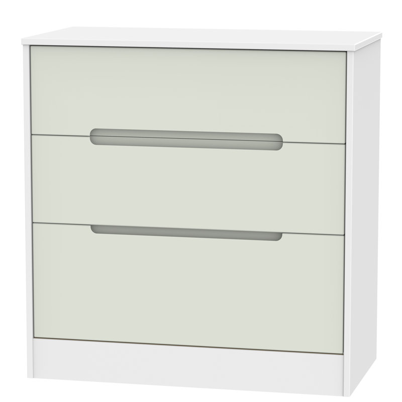Fully Assembled Vernon 3 Drawer Chest, Kashmir Matt/White