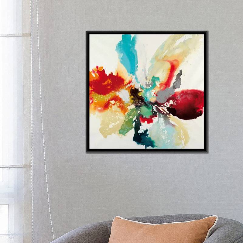 «Color Expression», reproduction sur toile, H 18 po x l 18 po x P 1,5 po, Toile encadrée noire, Pas de tapis