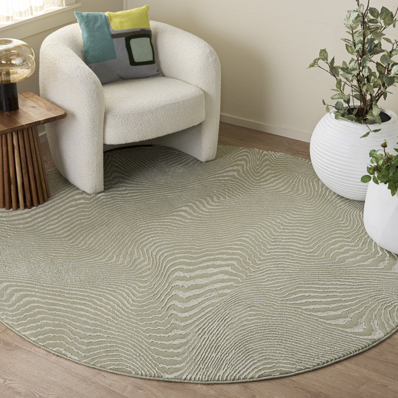Jeron Performance Abstract Rug, Round 6'7"