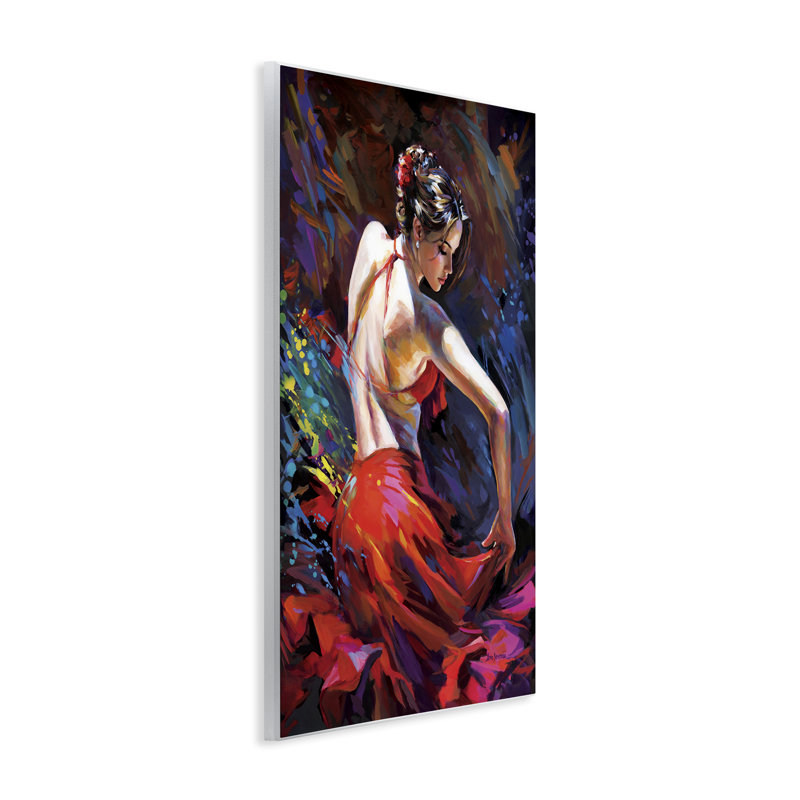 «Passionate Flamenco Dancer», art mural par Leon Devenice, H 15 po x l 10 po