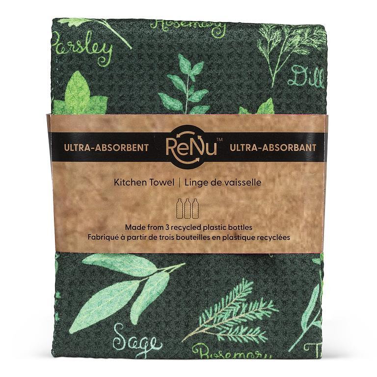 Common Herbs With Names Tea Towel