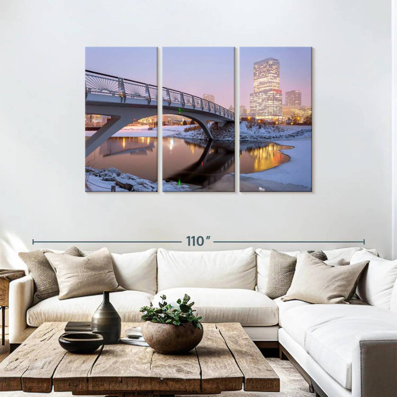 Syd Milwaukee Winter Reflections, 48" H x 74" W