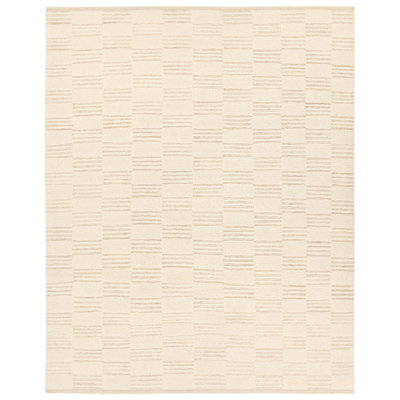Kern Totto KEO13 Handknotted Geometric White Area Rug