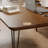 Ash wood iron dining table-1454703515