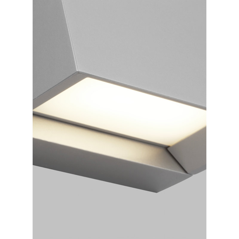 Pitch LED Outdoor Flush Mount, 19" H x 5" W x 3.9" D, Silver