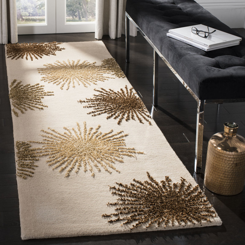 Tapis en laine et viscose touffeté à la main Amier Soho, Tapis de couloir 2 pi 6 po x 8 pi