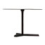 Table elliptique en aluminium brut fini bronze brut pour bureau avec accent