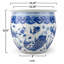 Pot à fleurs bleu et blanc en porcelaine