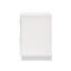 Table de chevet 2 tiroirs au fini blanc ultrabrillant