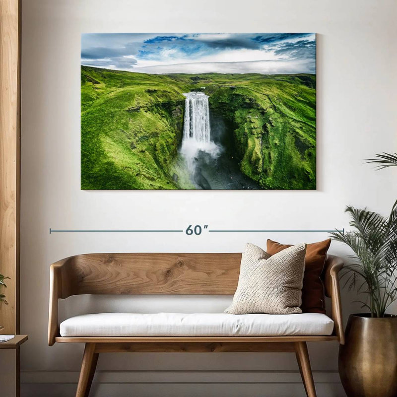 Alvord Iceland Skogafoss Waterfall, 32" H x 48" W