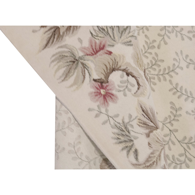 Hand Woven Silk and Wool Floral Area Rug