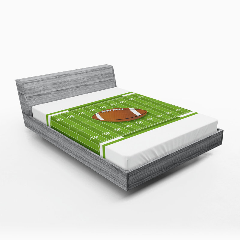 Ensemble de 2 drap-housse de football Ambesonne, King Fitted Sheet