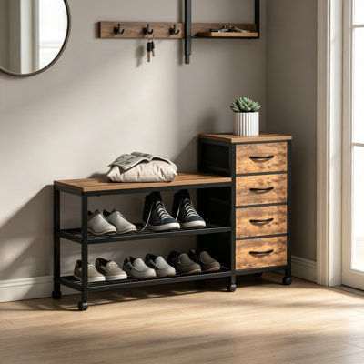 6 Pair Shoe Storage Bench