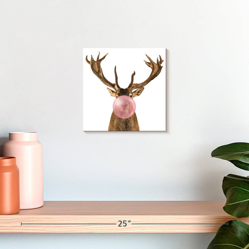 Crowle Bubble Gum Reindeer, 10" H x 10" W