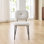 Beige-toned side chairs, set of 2, space-saving design with metal legs, soft fabric upholstery