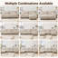 Sofa-lounge 2 places Soft Light Coffee Chenille avec coussins moelleux pour salon d'appartement-1687034278