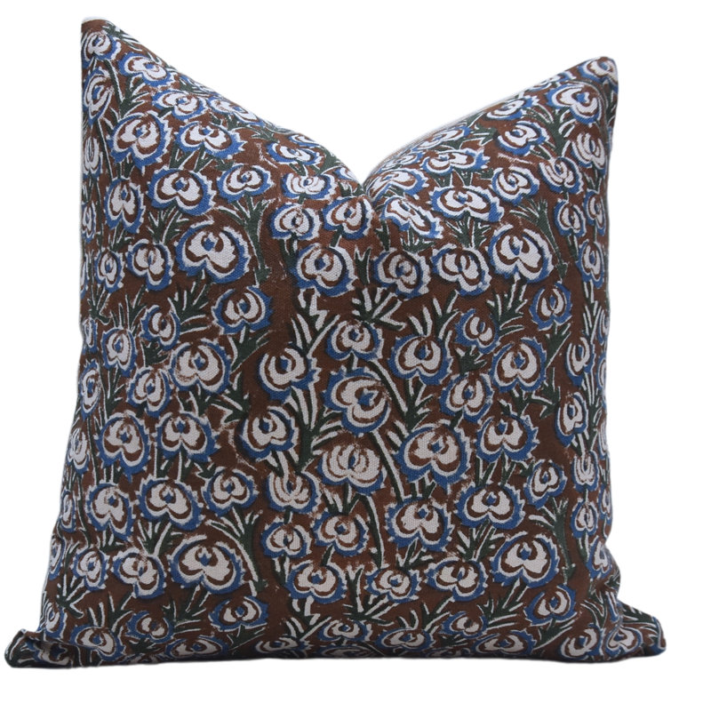  Housse de coussin en coton Floral, H 22 po x l 22 po