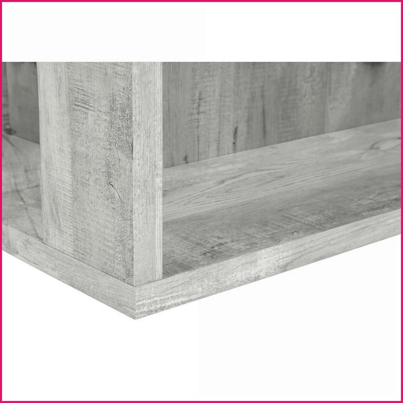 Bookshelf | 5 Tier 47.5” H Modern Industrial Grey Laminate | Grey | Particle Board, Gray