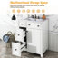 Meuble-lavabo de 24 pouces. Évier en céramique. Conception peu encombrante. 2 tiroirs et 1 porte. . Meuble-lavabo 24 po à finition blanche. Pour petites salles de bain. Tiroirs, couleur-120994637