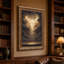 «Glove White Dove» au milieu de nuages sombres, art mural sur toile-733554508