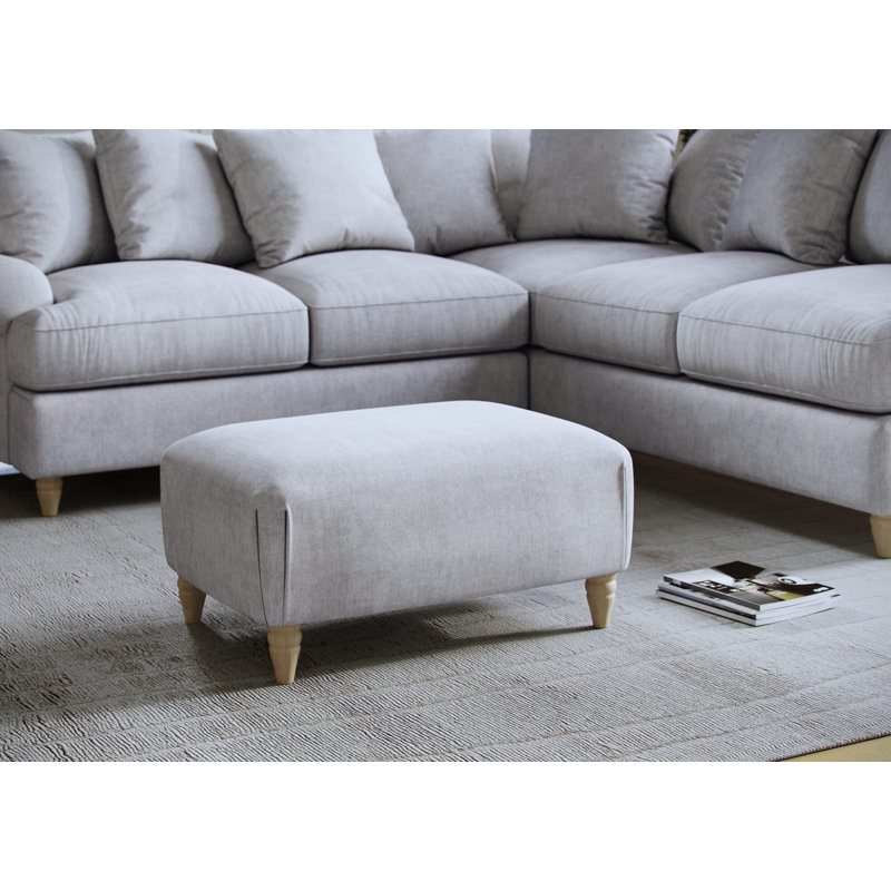 Eluster Upholstered Footstool, Ashen