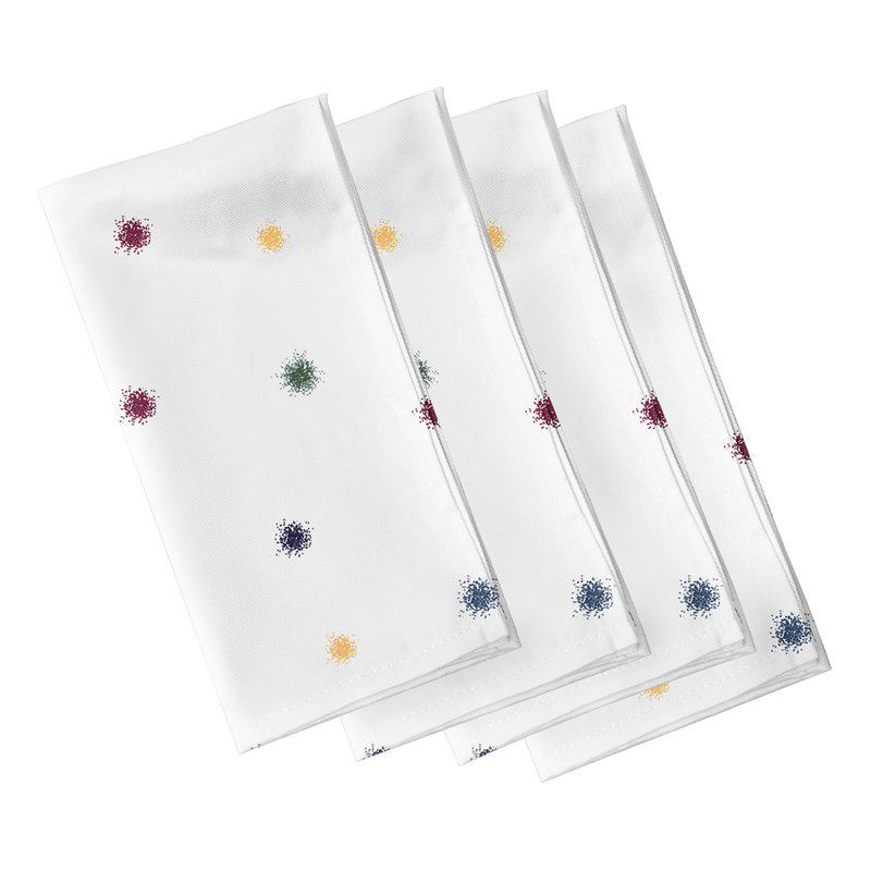 Ensemble de serviettes 4 pièces Jiesha Dots, Bleu clair