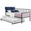 Lit de jour simple en acier inoxydable avec couchette