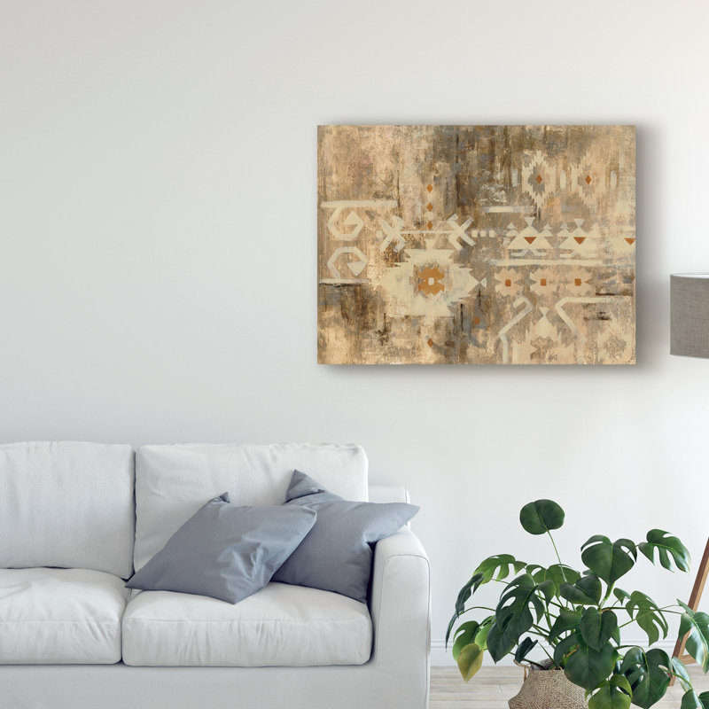 «Southwest Design III», reproduction de peinture à l'acrylique sur toile tendue, H 35 po x l 47 po x P 2 po