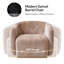 Berklie 35"W Modern Boucle Chenille Swivel Armchair with Solid Wood Base-413613219