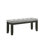 1pièce de style contemporain banc gris tissu capitonné capitonné pieds en bois de chambre à coucher salon de salle à manger mobilier blé finition gris anthracite