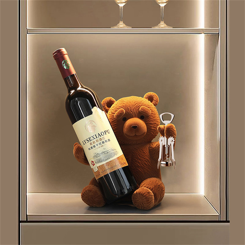 Kaliya Tabletop Wine Bottle Rack Tan