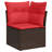 vidaXL Garden Sofa Set with Cushion 8 pcs Brown Poly Rattan-688519526