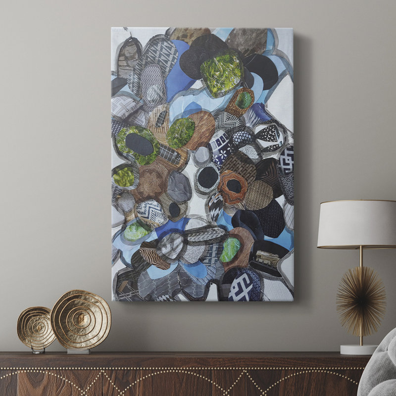 Verre bleu de l'île Catalina - galerie Cavas sur mesure, H 36 po x l 24 po
