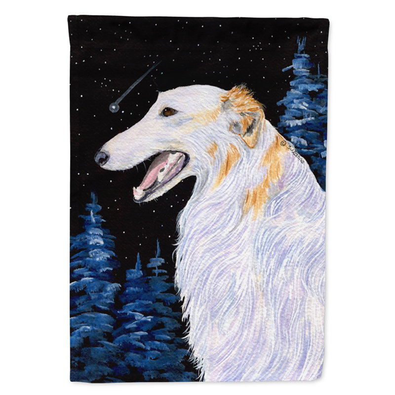 Borzoi Double Sided 40'' H x 28'' W Polyester Animal House Flag