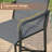 Patio Bar Height Dining Set with Square Bar  Table and PVC-coated polyester Armrest Bar Height Chairs-315888640
