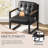Multi-color PU Leather Upholstered Office Chair with Stylish Armchair and Metal Legs, Suitable For Living Room, Bedroom, Reception Area and Waiting room-1581777795
