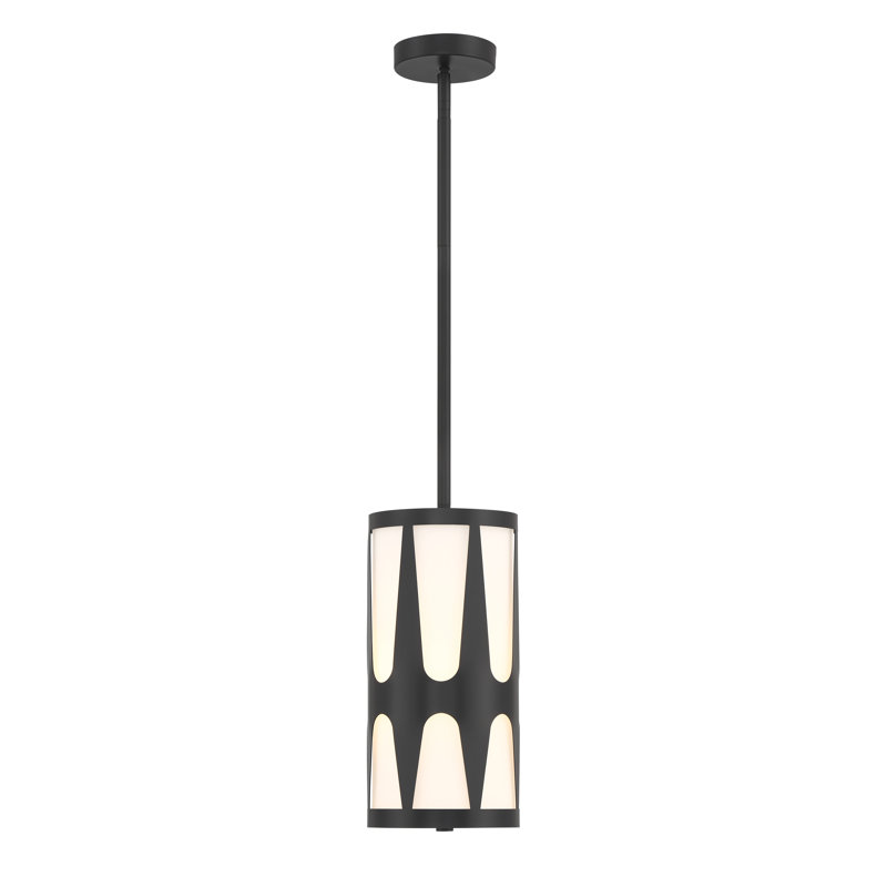 Luminaire suspendu 1 lumière Ashtion, Noir