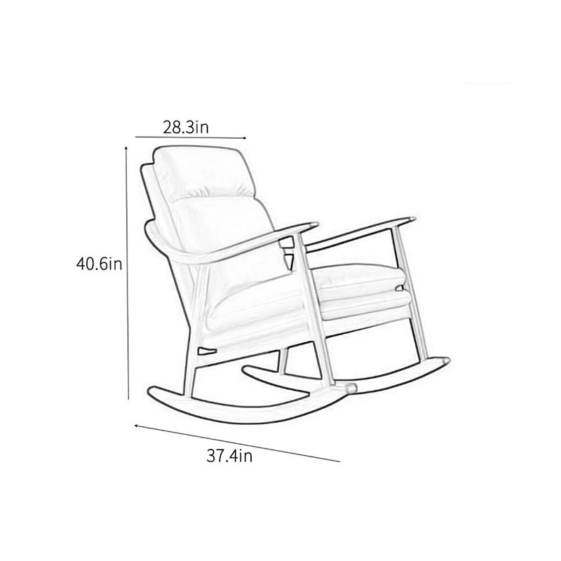 Nouvelle chaise berçante de style chinois, Beige