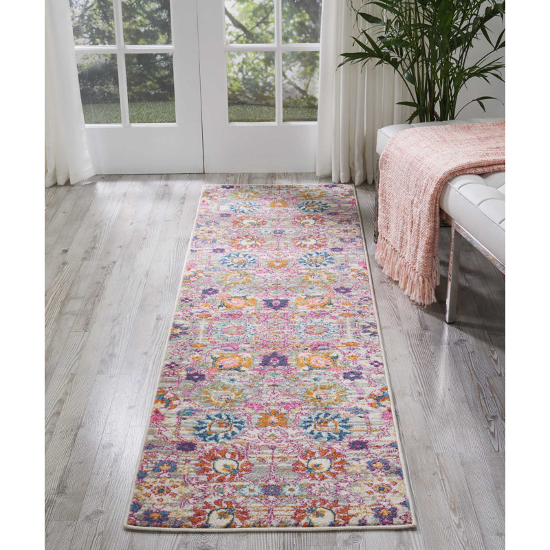 Justien Floral Indoor Rug, Runner 2'2" x 7'6"
