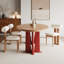 Table de conférence elliptique en bois massif simple et naturelle de 70,87 po
