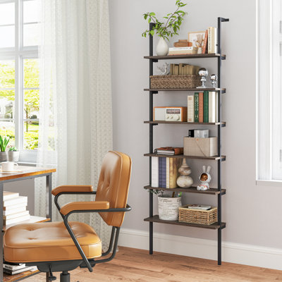 183cm H x 60cm W Metal Floating Bookcase