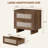 Wide 23.6" Rattan Nightstand Set of 2, Bedside Tables with 2 Drawers & Large Tabletop-447062891