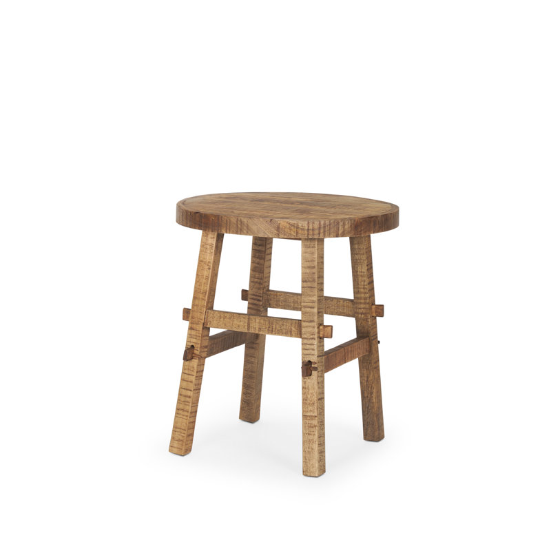 Table de bout en bois massif Bertolt, Brun, H 22,5 po x l 20 po x P 20 po