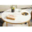 Table basse ronde, table basse de salon de 34,64 pouces, plateau de table à deux couches avec supports de rangement et plateaux de rangement